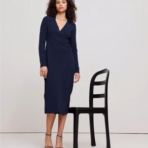 Banana Republic Navy Long Sleeve Dress